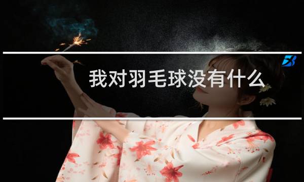 我对羽毛球没有什么