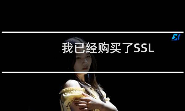 我已经购买了SSL ,-市场咨询