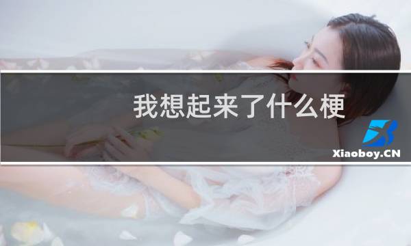 我想起来了什么梗？我想起来了是什么意思什么梗