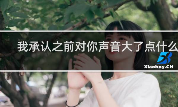 我承认之前对你声音大了点什么梗