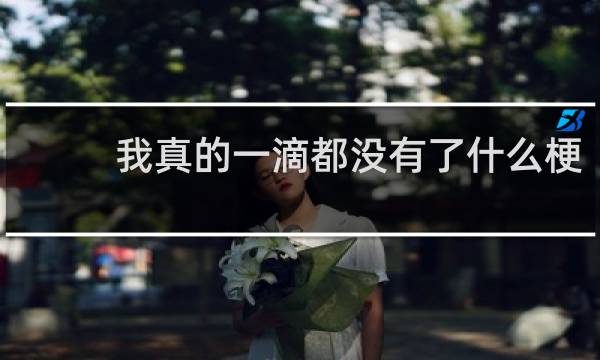 我真的一滴都没有了什么梗？我真的一滴都没有了是什么意思什么梗