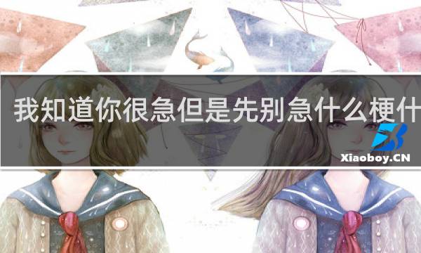 我知道你很急但是先别急什么梗什么梗