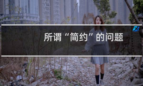 所谓“简约”的问题