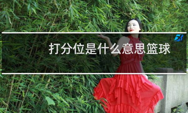 打分位是什么意思篮球