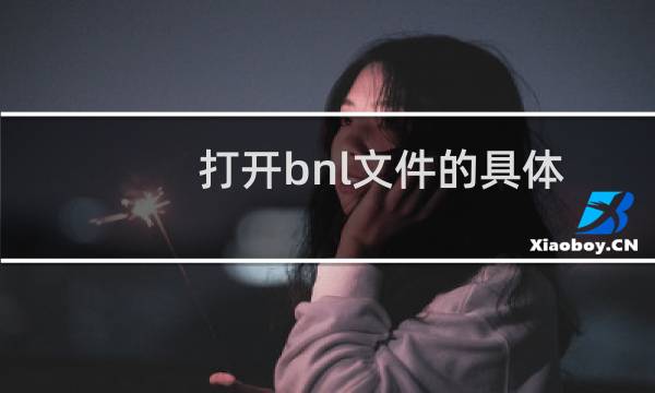 打开bnl文件的具体操作步骤