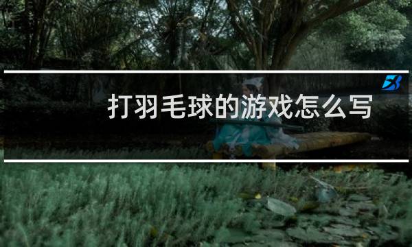 打羽毛球的游戏怎么写