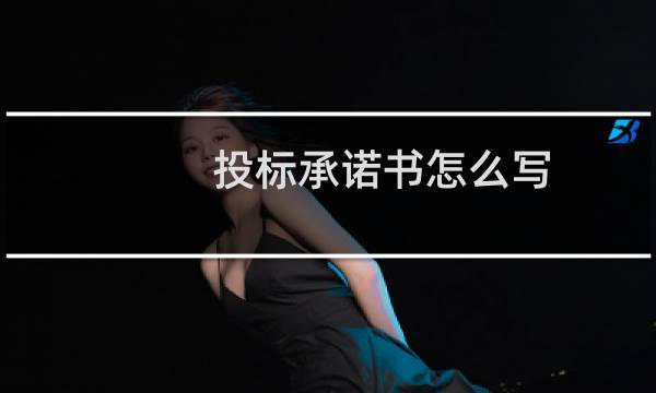 投标承诺书怎么写
