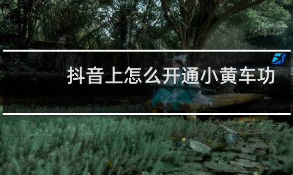 抖音上怎么开通小黄车功能