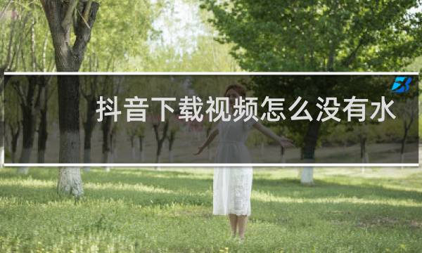 抖音下载视频怎么没有水印图片