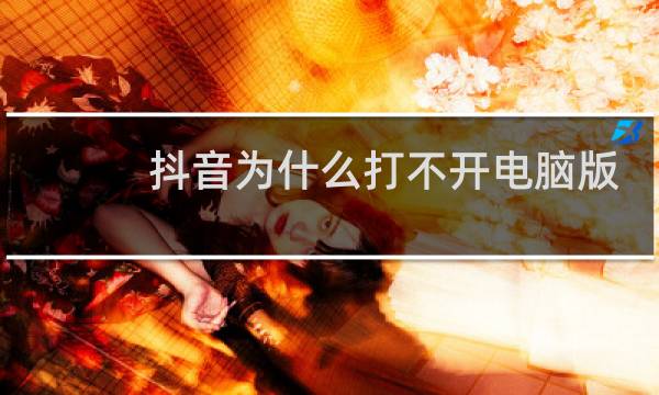 抖音为什么打不开电脑版图片