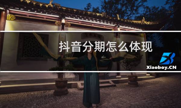 抖音分期怎么体现