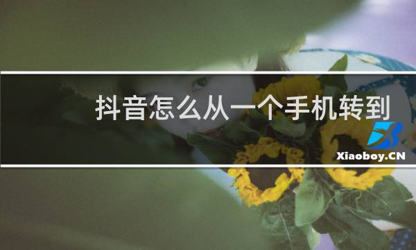 抖音怎么从一个手机转到另一个手机图片