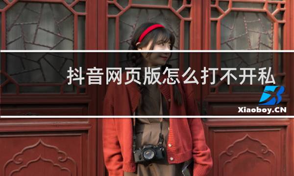 抖音网页版怎么打不开私信