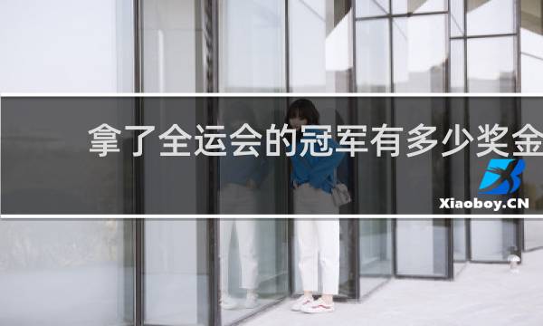 拿了全运会的冠军有多少奖金