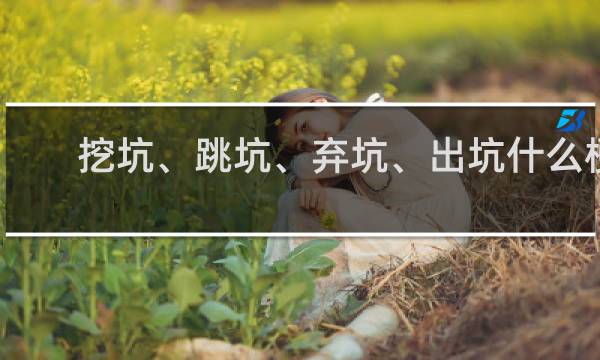 挖坑、跳坑、弃坑、出坑什么梗