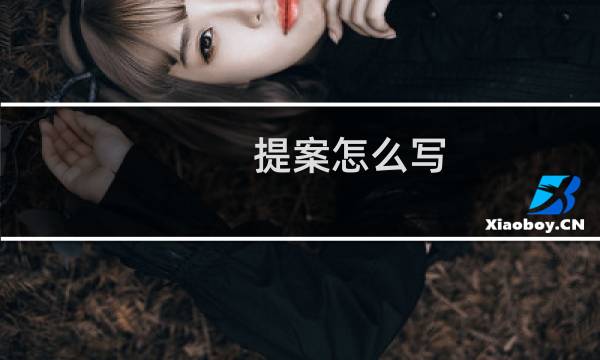 提案怎么写 提案应该如何写