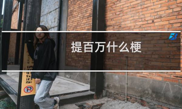 提百万什么梗？什么梗