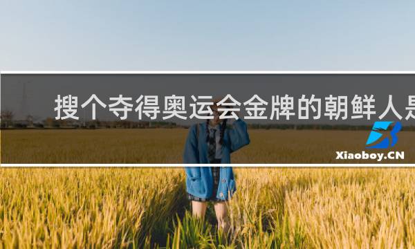 搜个夺得奥运会金牌的朝鲜人是谁