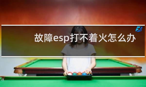 故障esp打不着火怎么办