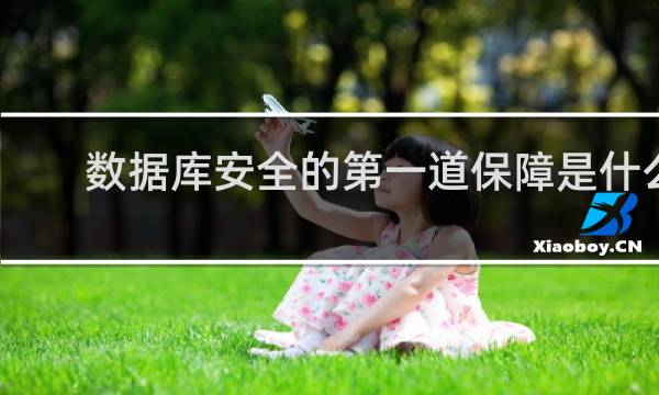 数据库安全的第一道保障是什么