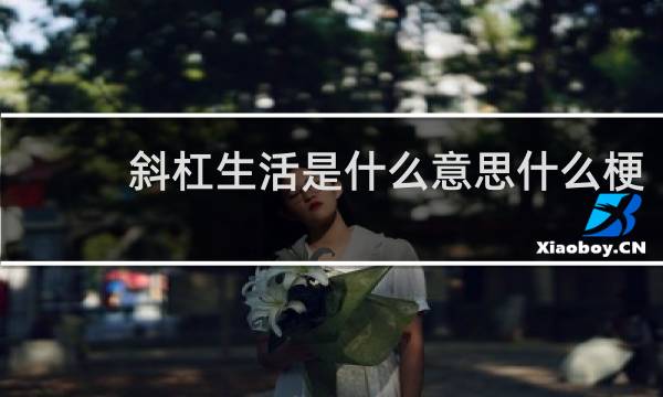 斜杠生活是什么意思什么梗