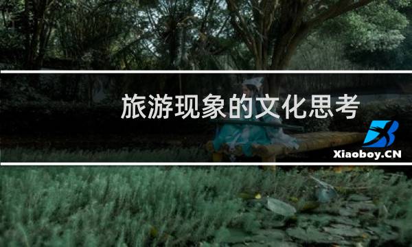 旅游现象的文化思考(关于旅游现象的文化思考的简介)