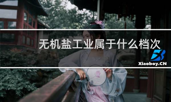无机盐工业属于什么档次图片