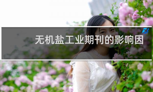 无机盐工业期刊的影响因子