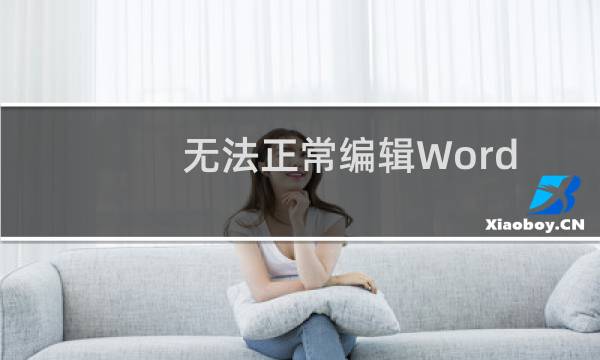 无法正常编辑Word文档
