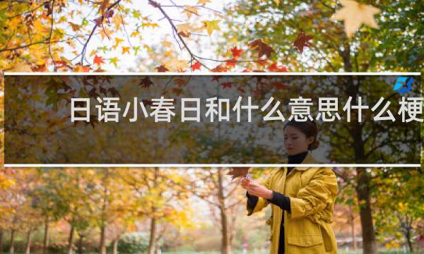 日语小春日和什么意思什么梗