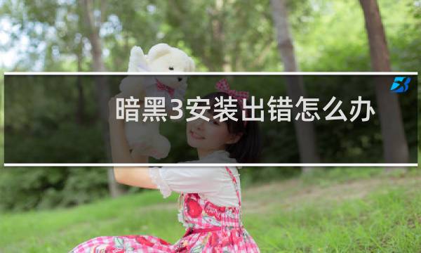 暗黑3安装出错怎么办