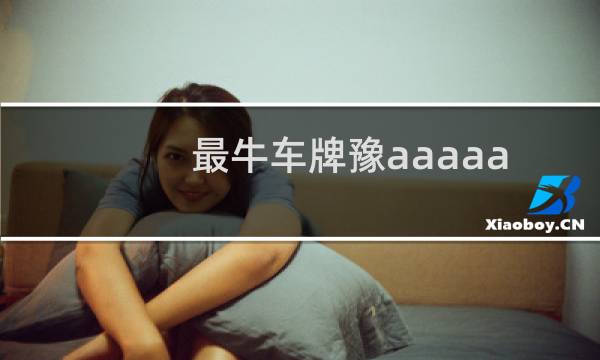 最牛车牌豫aaaaaa图片
