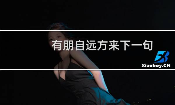 有朋自远方来下一句