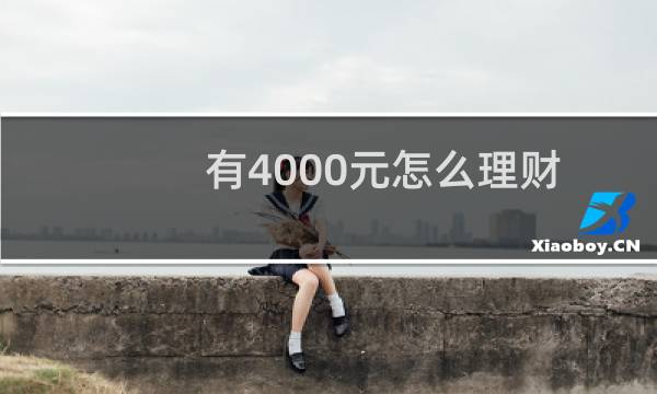 有4000元怎么理财图片