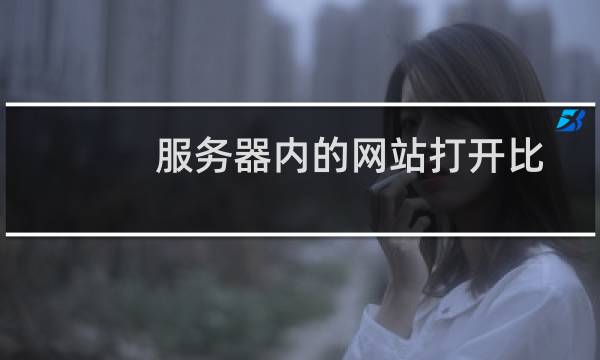 服务器内的网站打开比较慢