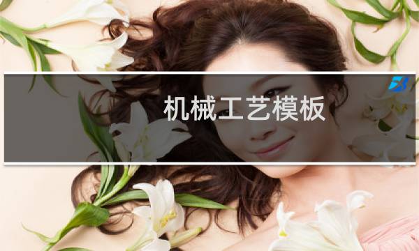 机械工艺模板