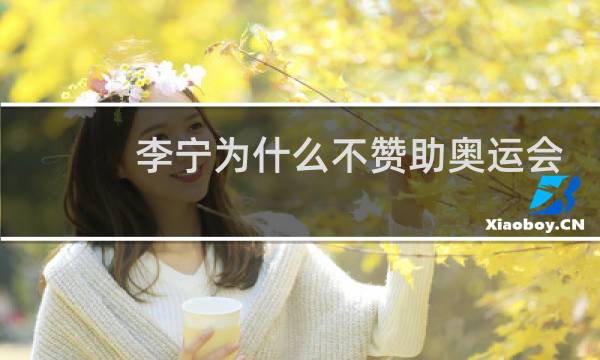 李宁为什么不赞助奥运会