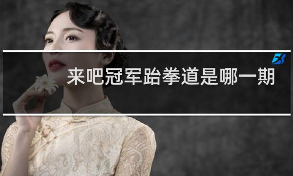 来吧冠军跆拳道是哪一期