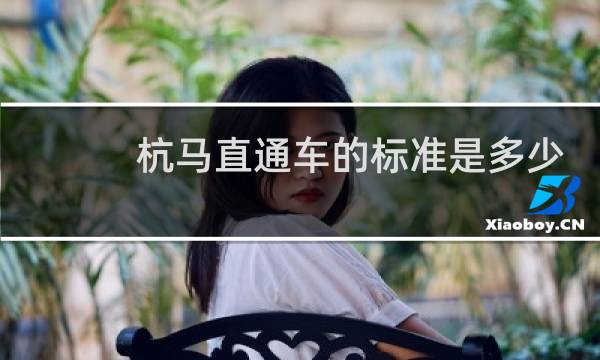 杭马直通车的标准是多少
