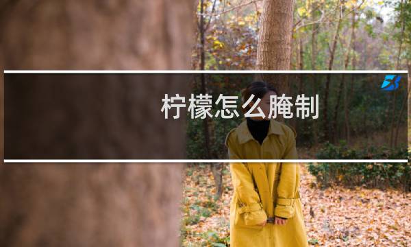 柠檬怎么腌制