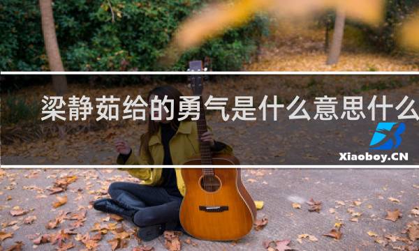 梁静茹给的勇气是什么意思什么梗