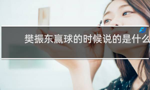 樊振东赢球的时候说的是什么