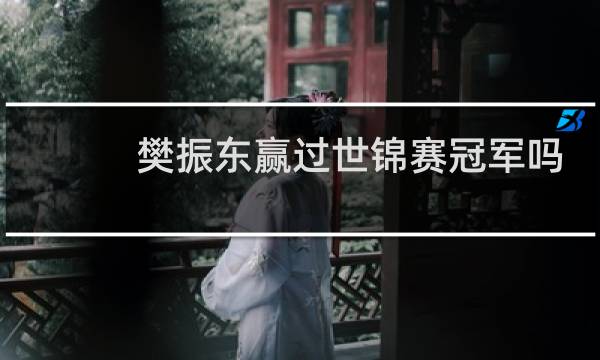 樊振东赢过世锦赛冠军吗