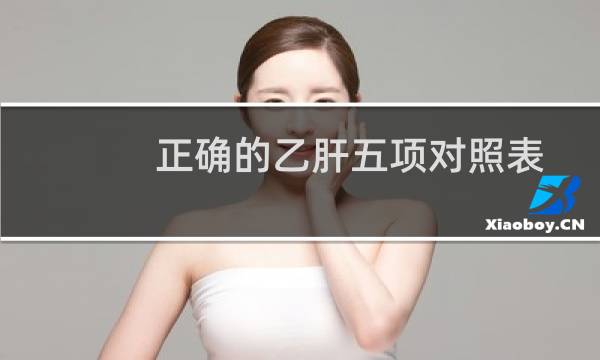 正确的乙肝五项对照表（乙肝五项正确的对照表是什么）