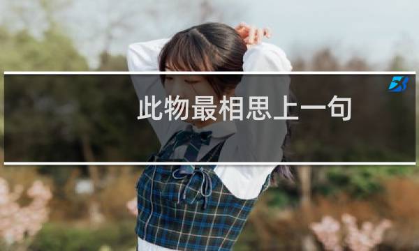 此物最相思上一句