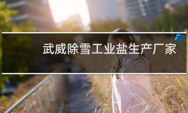 武威除雪工业盐生产厂家图片
