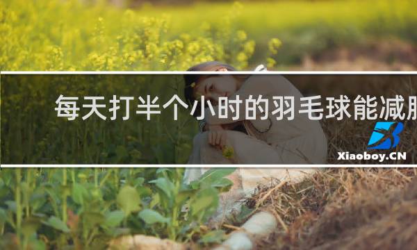 每天打半个小时的羽毛球能减肥吗