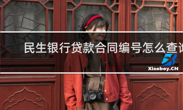 民生银行贷款合同编号怎么查询