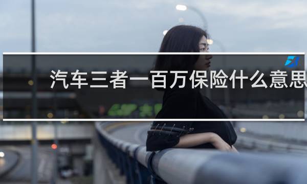 汽车三者一百万保险什么意思