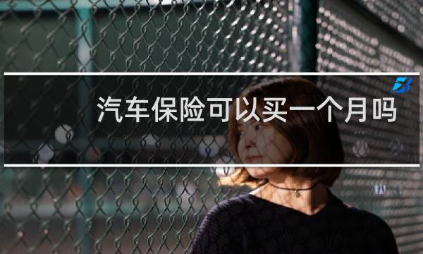汽车保险可以买一个月吗